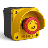 M1C200EE Кнопочный пост управления в металлическом корпусе с аварийной кнопкой Грибок Ø40 мм. (EMERGENCY STOP) с фиксацией (1НЗ) IP65 preview