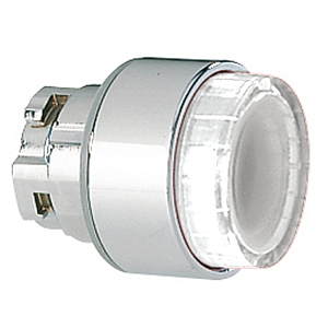 8LM2TBL207 Толкатель кнопки в металлическом корпусе, выступающий тип, без фиксации, с возможностью установки подсветки, (без крепежного основания ..AU120), цвет бесцветный