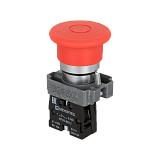 MTB2-BTZ124 Кнопка грибовидная тяни-толкай, 1NC, красный, O40 мм, мет.