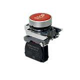 MTB4-BA41622 Кнопка плоская красная, маркировка "STOP", 1NС, IP65, металл