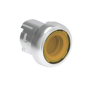 LPSBL105 Толкатель кнопки металлический d=22 мм с возможностью подсветки, утапливаемый, без фиксации, (без крепежного основания ..AU120M), цвет желтый