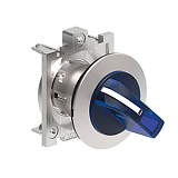 LPFSL1326 Металлический переключатель с короткой ручкой, d=30 мм, 3 положения 1>0-2, фиксация в центральном положении и справа, (без крепежного основания LPXAU 120M), цвет синий preview