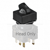 S16SRS-S4W Селекторный переключатель, квадратный, позиция: 16 мм, без подсветки, рабочее положение: 3-позиционный, без возврата, цвет белый, (без блоков контактов)