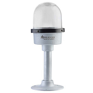 SNT-DU12522-5 Сигнальная лампа в алюминиевом корпусе со стойкой, стробоскопический эффект, Белый, 85-260V AC/DC, IP65.