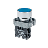 MTB2-BAZ116 Кнопка плоская, синяя, 1NO, мет.