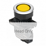 L3RFU-L3Y Круглая плоская сигнальная лампа, утопленная, цвет желтый, без текста по кругу, диаметр 30 мм (БЕЗ блока ПОДСВЕТКИ)