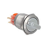 MT67-BD331 Переключатель в 3 положения с фиксацией, короткая ручка, 2NO+2NC, IP67, нержавеющая сталь