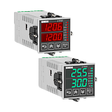 2ТРМ1-Щ5.У2.РР Обновленный двухканальный регулятор со встроенным источником питания 24VDC в щитовом исполнении 48х48х103 с красной индикацией preview