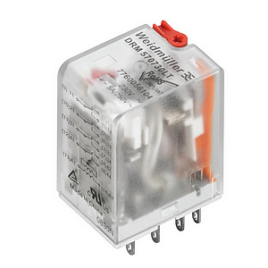 DRM570615LT  Реле 5А, 4С, 115VAC, Светодиод + тествая кнопка,Weidmuller