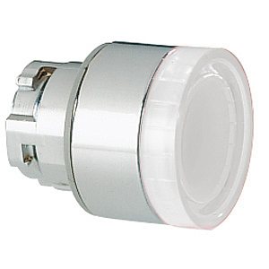 8 LM2T QL108 Толкатель кнопки c фиксацией в металлическом корпусе, с возможностью установки подсветки, (без крепежного основания ..AU120) цвет белый
