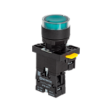 MTB2-EW33611 Кнопка зеленая с подсветкой, 1NO, 24V AC/DC, IP54, пластик