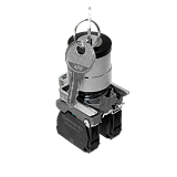 MTB4-BG33 Переключатель с ключом на 3 положения с фиксацией, 1 выемка в центре, 2NO, IP65, металл