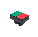 MTB2-EL83 Головка двойной кнопки, красный/зеленый, плоский толкатель, пласт.