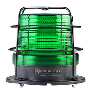 SNT-915-ND-KFS-2 Сигнальный маяк 90 мм, датчик освещенности, 5 режимов свечения, Зелёный , 12-24V AC/DC, IP65.