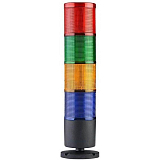 FNAZ-7013-FB4 (полный аналог SNT-7013-FB4) Светосигнальная колонна, 70 мм, 4 секции, постоянное и мигающее свечение, зуммер, 12-24V AC/DC, RGYB, IP65 preview