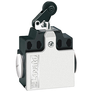 KNC2A11 Концевой выключатель,  рычажный с центральным роликом, 2 боковых входа 1NO+1NC