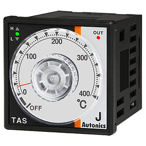 TAS-B4RJ2C Температурный контроллер, 1/16 DIN, аналоговый, ПИД регулирование, релейный выход, термопара типа J, 200 C, 100-240VAC