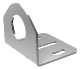 ZJP-9 Кронштейн угловой для цилиндрических датчиков под отверстие M18 PSS/PSM, размер 42x37x1,5 мм, нержавеющая сталь