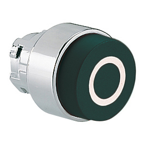 8LM2TB2102 Толкатель кнопки в металлическом корпусе, выступающий тип, без фиксации, (без крепежного основания ..AU120), цвет черный, символ "O"