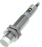 CR12XCN08DPOY Емкостной датчик цилиндрический, M12x68 мм, медно-никелевый сплав, незаподлицо, выход PNP / НО, регул. чувствит., увелич. расст. сраб. Sn=8 мм, питание 10…30VDC, 25 Гц, IP67, кабель 2 м