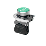 MTB4-BA31601 Кнопка плоская зеленая, маркировка "START", 1NO, IP65, металл