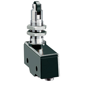 KSB1S Микровыключатель, нажимной толкатель с роликом, фиксирование резьбой М12, 1NO+1NC выводы под пайку