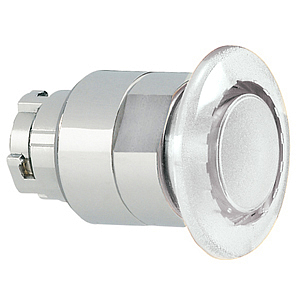 8LM2TBL6248 Толкатель грибовидной кнопки d=40 мм в металлическом корпусе, с возможностью установки подсветки, с фиксацией, возврат оттягиванием, (без крепежного основания ..AU120), цвет белый