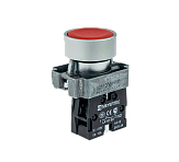 MTB2-BAZ124 Кнопка плоская, красная, 1NC, металл
