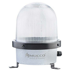 SNT-D12513-B-5 Сигнальная лампа в алюминиевом корпусе, стробоскопический эффект, Белый, 12-24V AC/DC, IP65. Зуммер