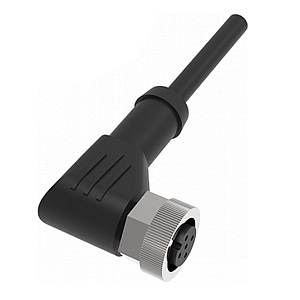 QE12-N5G5 Угловой разъем M12 5pin с кабелем 5м