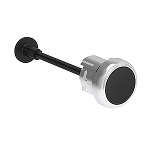 LPSR1002 Нажимная кнопка для механического управления без фиксации, утапливаемый тип (ход 5,2 мм). Регулируемая длина 0...150 мм., в комплекте с стягой, (без крепежного основания LPXAU 120M), цвет черный