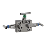 БВ-310.40 Трёхвентильный блок с внешней присоединительной резьбой к процессу М20х1,5 и фланцевым монтажом на преобразователь с межосевым расстоянием 54 мм, без дренажа. Давление рабочей среды до 40МПа preview