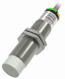 CR18XCN12DPCY Емкостной датчик цилиндрический, M18x80 мм, медно-никелевый сплав, незаподлицо, выход PNP НЗ, регул. чувствит., расст. сраб. Sn=12 мм, питание 10…30VDC, 35Гц, IP67, кабель 2 м