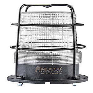 SNT-912-KFS-5 Сигнальный маяк 90 мм с расширенным диапазоном питания, стробоскопический эффект, Белый, 24-230V AC/DC, IP65.