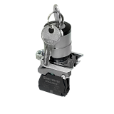 MTB4-BG21 Переключатель с ключом на 2 положения с фиксацией, 1 выемка, 1NO, IP65, металл