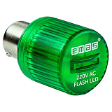 IKMF220Y Cтробоскоп FLESH, цоколь BA15S, для сигнальных колонн серии IK, зелёный цвет (EMAS)