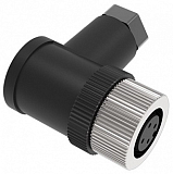 QE12-N4G 1001 Разъем угловой M12, 4pin, мама (гнездо), нержавеющая сталь + PVC, А-кодирование, Imax-4A, 250VAC/DC, IP67, -40˚С…85˚С, под кабель 4...6мм, винтовые зажимы , IP67 preview