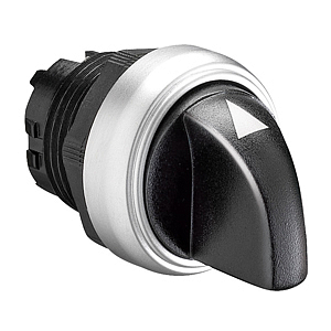 LPCS121 Переключатель пластиковый d=22 мм, с короткой ручкой (без крепежного основания ..AU120), 2 положения без фиксации, 0<1