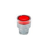 MTB2-BW34 Головка кнопки прозрачная, красный, мет.