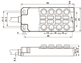 DB080803-2-05P Распределительная коробка M8x1x3 пин/8 отверстий/5 м PUR кабель /PNP выход