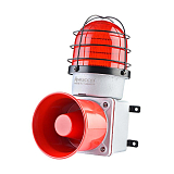 SNT-E12522-D-1 Красная промышленная светодиодная сирена, с литым корпусом и 7 мелодиями, 85-260V AC/DC preview