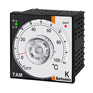 TAM-B4RK1C Температурный контроллер, DIN 72х72 мм, аналоговый, ПИД регулирование, релейный выход, термопара типа К, 100 C, 100-240VAC