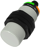 CR30XSCF15DPCY-E2 Емкостной датчик цилиндрический, M81, пластиковый, заподлицо, выход PNP НЗ, регул. чувствит., расст. сраб. Sn=15 мм, питание 10…30VDC, 20 Гц, IP68, разъём М12 4-pin.