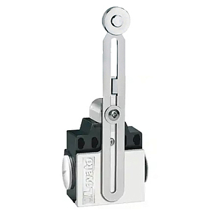 KCF2A11 Концевой выключатель регулируемый рычаг с металлическим  роликом, 2 боковых входа, 1NO+1NC