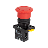 MTB2-ES542 Кнопка грибовидная аварийной остановки, красная, 40 мм, возврат поворотом с фиксацией, 1NC, IP54, пластик