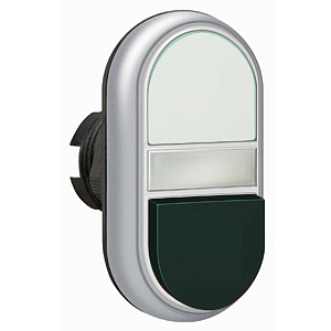 LPCBL7214 Двойная кнопка нажатия с белой подсветкой, цвет белый/черный