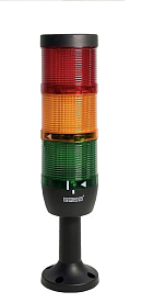 IK73L024XM01 Сигнальная колонна 70 мм, красная, желтая, зеленая, Питание 24V AC/DC, светодиод LED, постоянное свечение, IP40