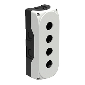 LPZP4A8 Корпус пластиковый для пультов управления, 4 отверстия под кнопки, цвет серый