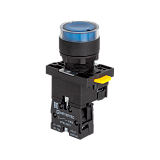 MTB2-EW36611 Кнопка синяя с подсветкой, 1NO, 24V AC/DC, IP54, пластик