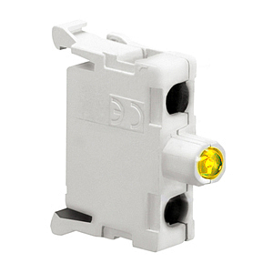 LPXLPBE5 Светодиодный индикатор для кнопочных пультов типа LPZP, с постоянным свечением, с полной защитой от повыш. напряжения, с винт. клеммами, питание 85…140V AC, цвет желтый